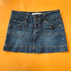 Denim mini skirt
